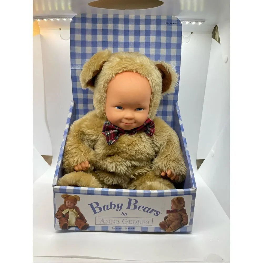 1997 Ann Geddes Baby Bear Baby Doll in Box Collector Gift